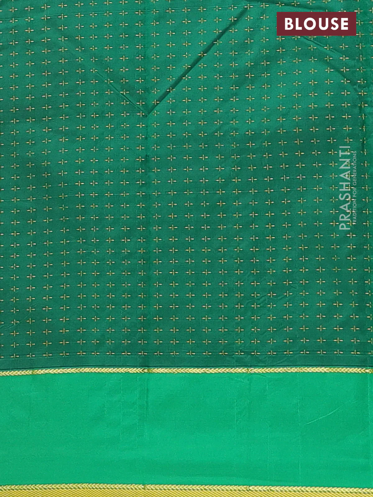 Arani semi silk saree maroon and dark green with allover thread weaves and rettapet zari woven border` - Image 4