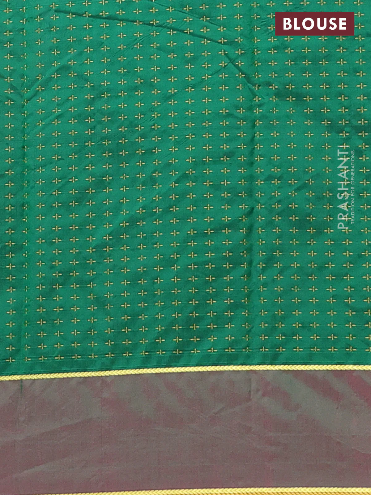 Arani semi silk saree maroon and pink with allover thread weaves and rettapet zari woven border` - Image 4