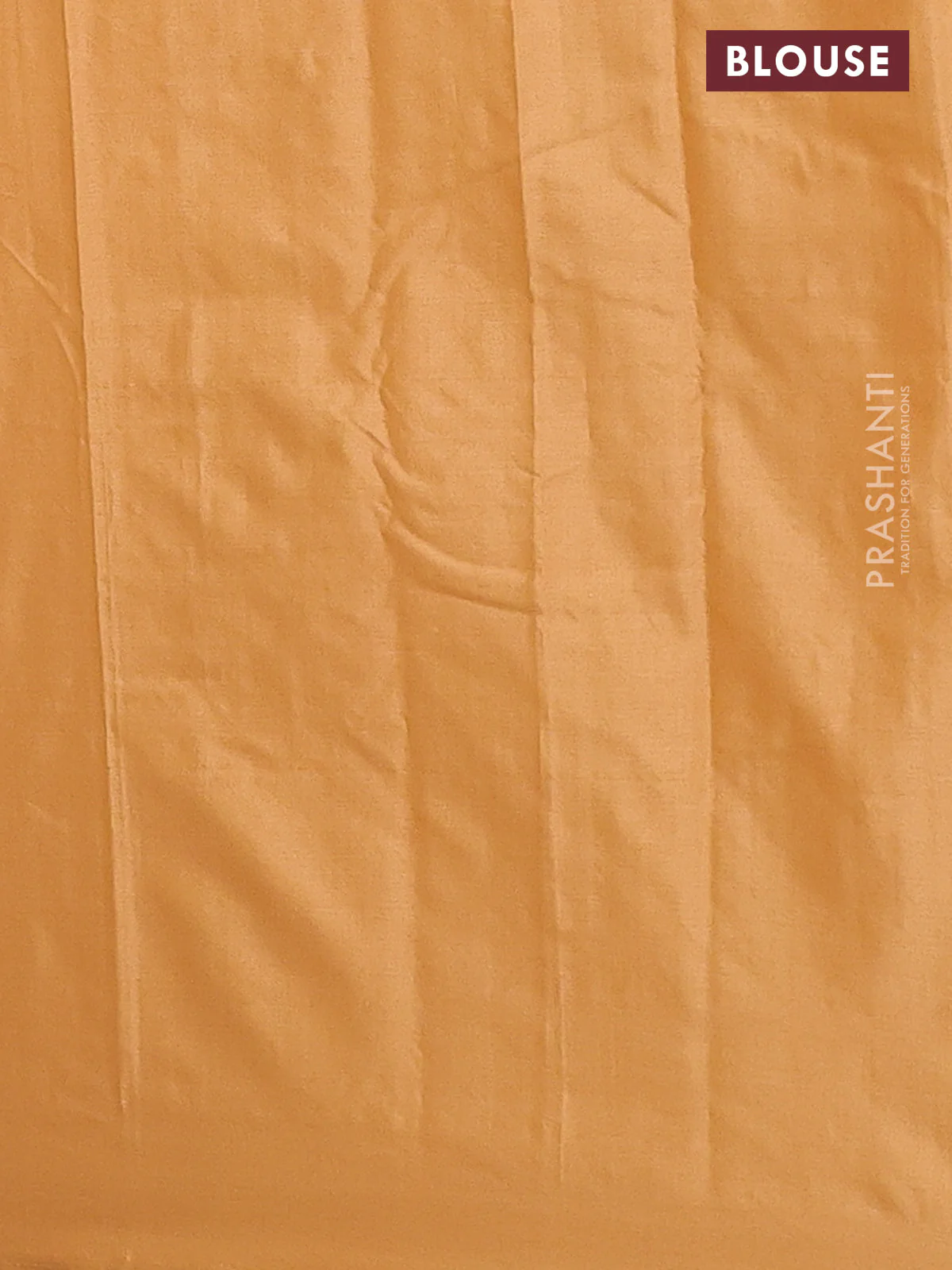 Arani semi silk saree mustard yellow with allover copper zari weaves in borderless style - Image 4