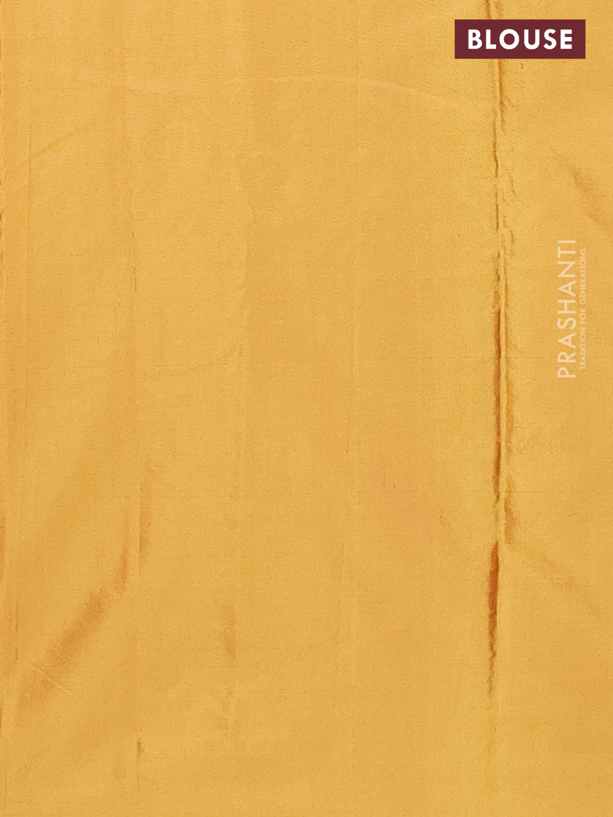 Arani semi silk saree mustard yellow with allover silver zari weaves in borderless style - Image 4