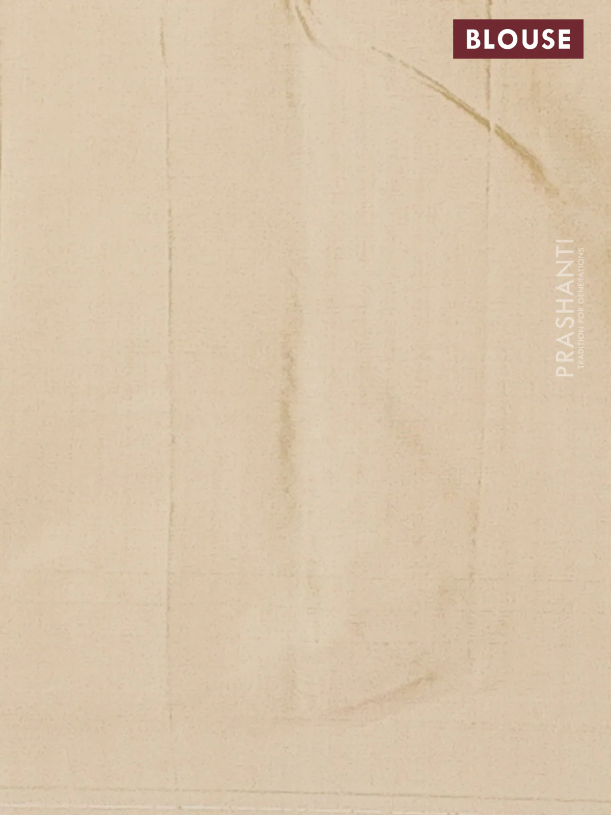 Arani semi silk saree pale yellow with allover copper zari weaves in borderless style - Image 4