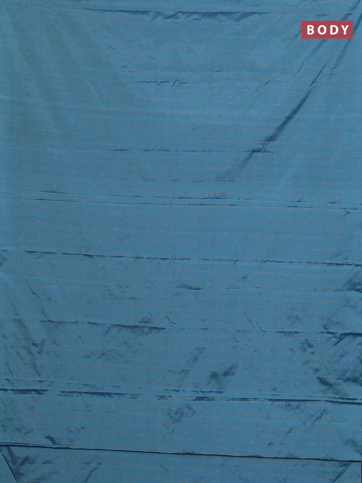 Arani semi silk saree pastel blue with allover copper zari weaves in borderless style - Image 2