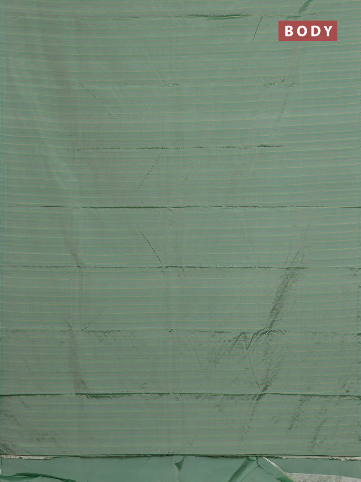 Arani semi silk saree pastel green with allover thread weaves in borderless style - Image 2
