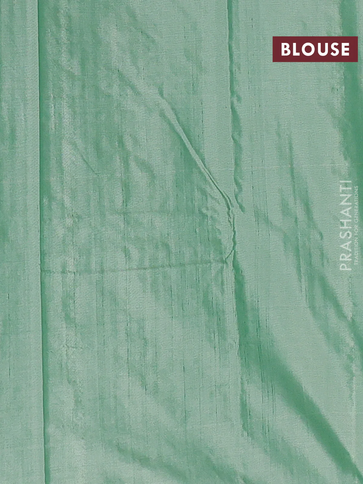 Arani semi silk saree pastel green with allover thread weaves in borderless style - Image 4