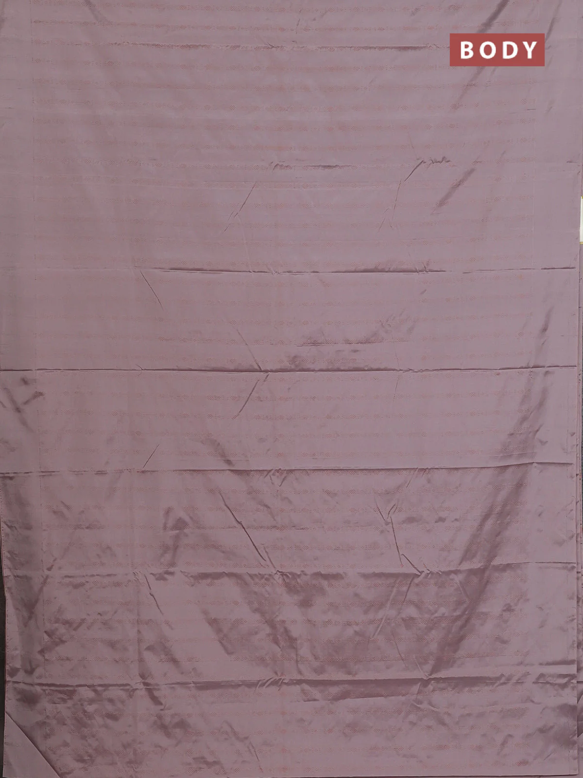 Arani semi silk saree pastel pink with allover copper zari weaves in borderless style - Image 2
