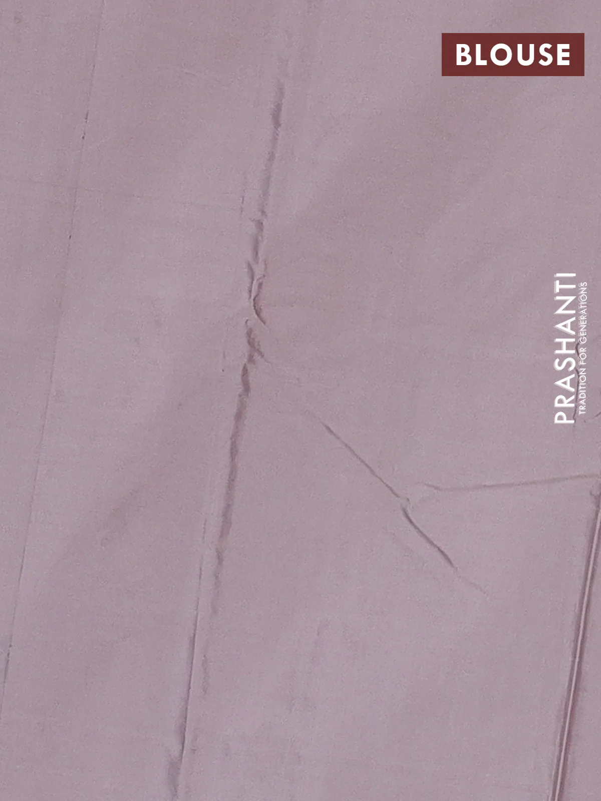 Arani semi silk saree pastel pink with allover copper zari weaves in borderless style - Image 4