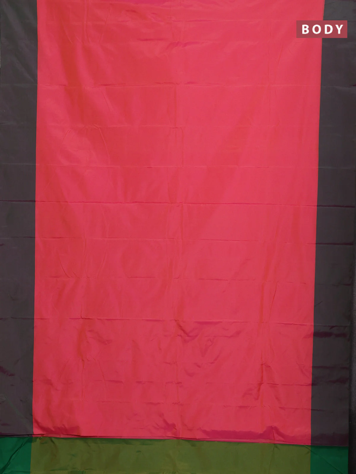 Arani semi silk saree peach pink and green with zari woven buttas and zari woven butta border - Image 2