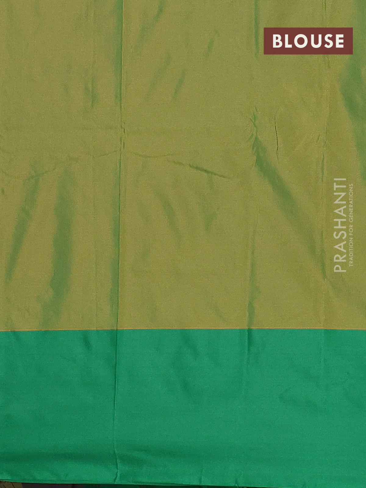 Arani semi silk saree peach pink and green with zari woven buttas and zari woven butta border - Image 4