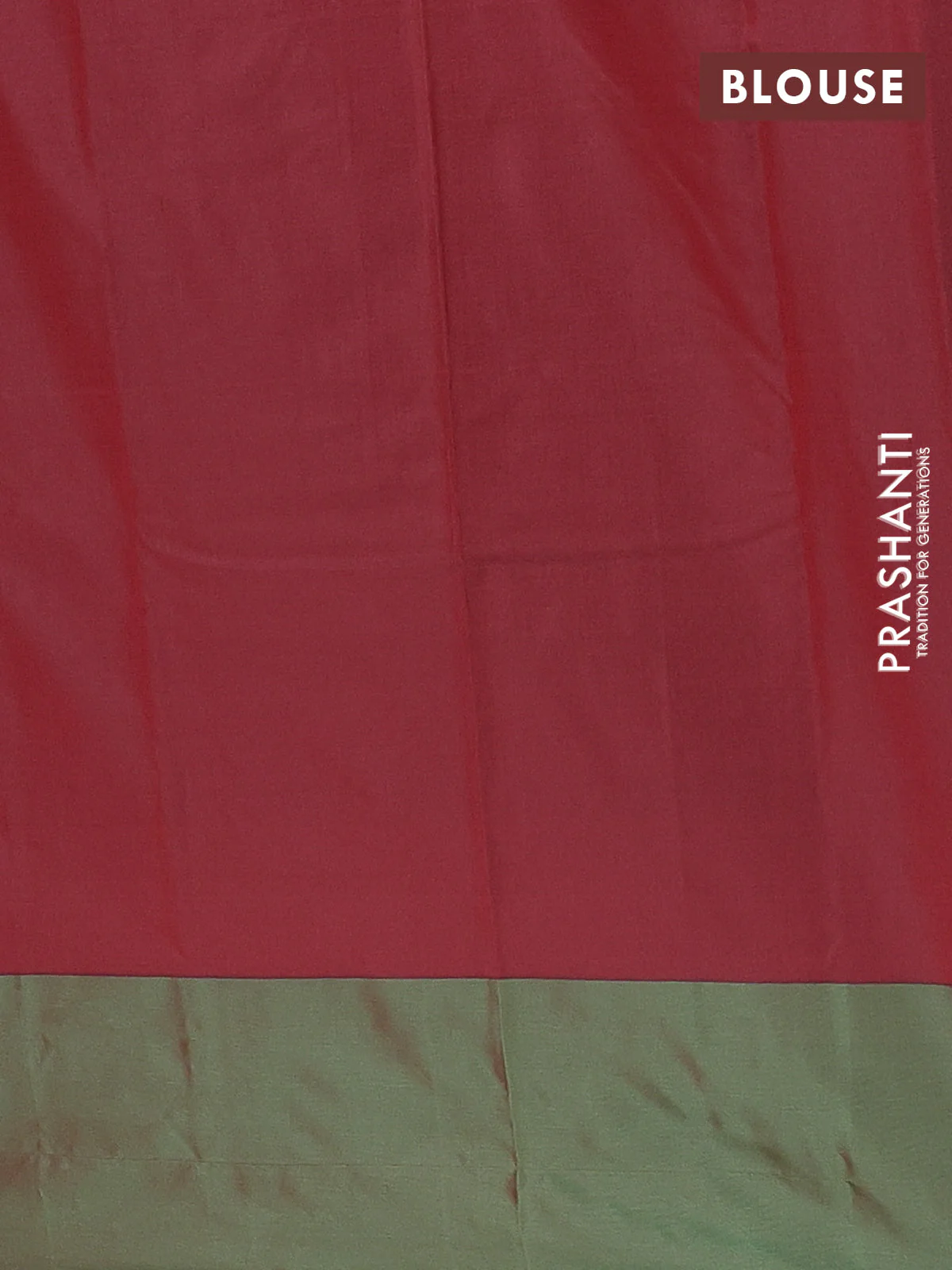 Arani semi silk saree peacock green and green with copper zari woven buttas and copper zari woven butta border - Image 4