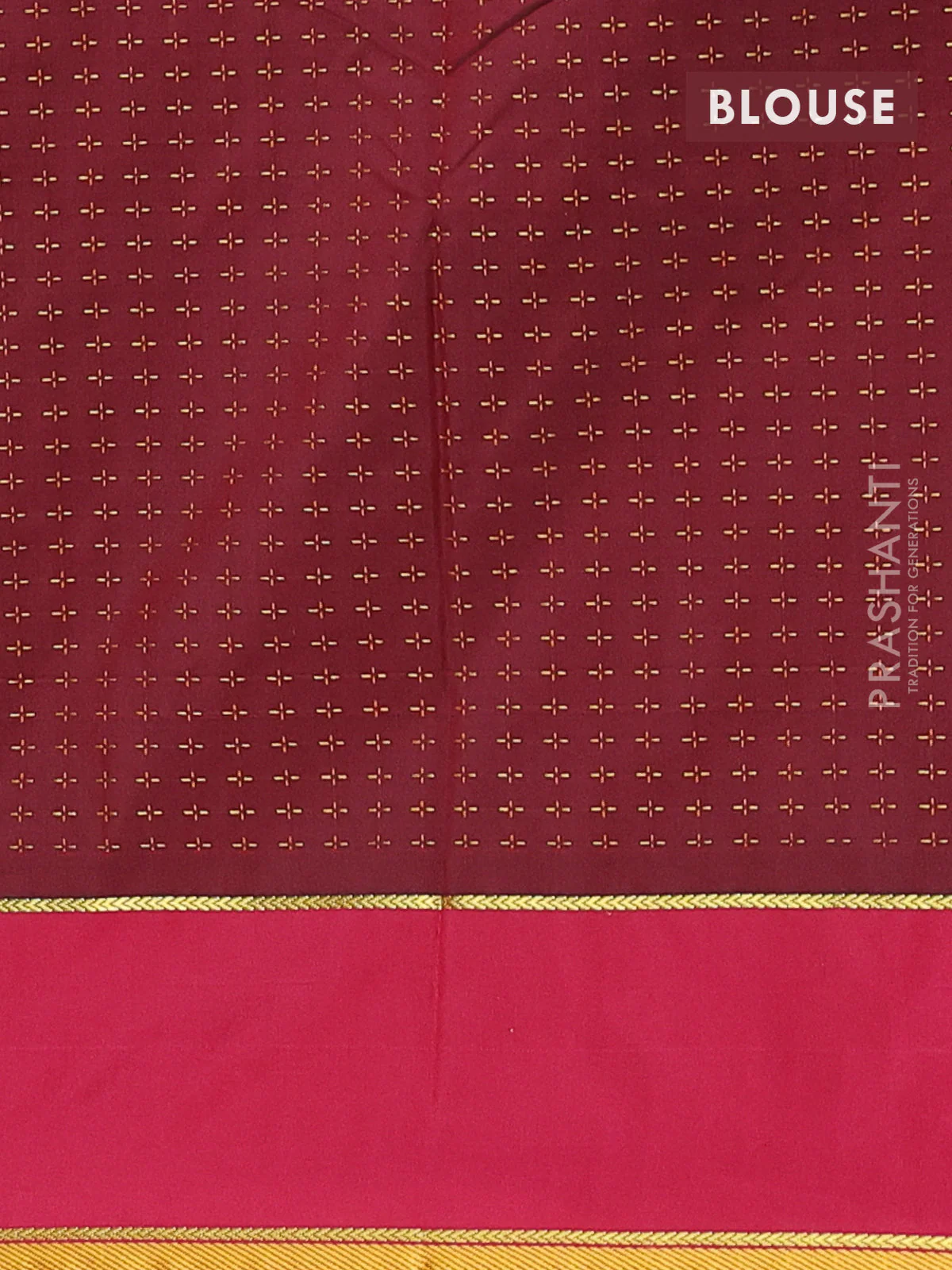 Arani semi silk saree peacock green and maroon with allover thread weaves and rettapet zari woven border` - Image 4