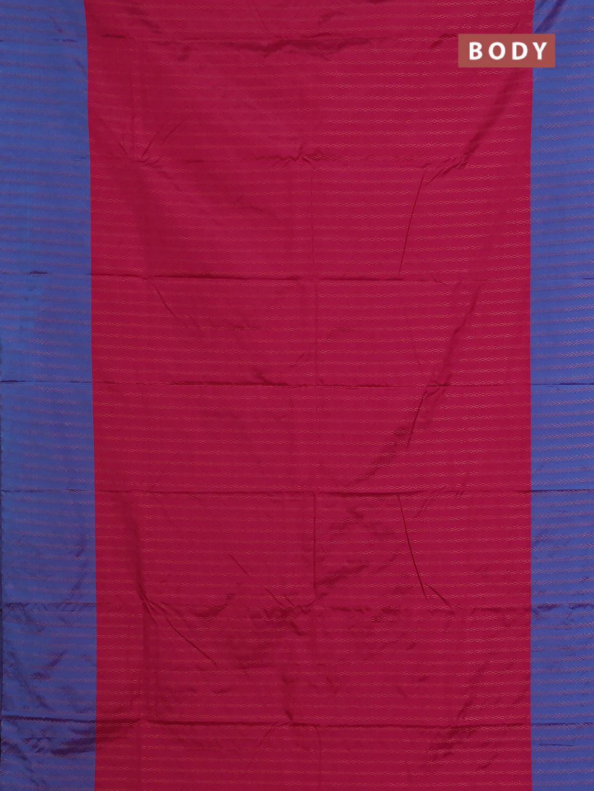 Arani semi silk saree pink and dual shade of cs blue with allover copper zari weaves and copper zari woven border - Image 2