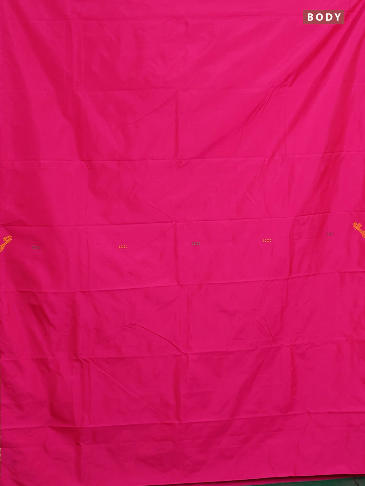 Arani semi silk saree pink and dual shade of green with thread woven buttas and thread woven butta border - Image 2