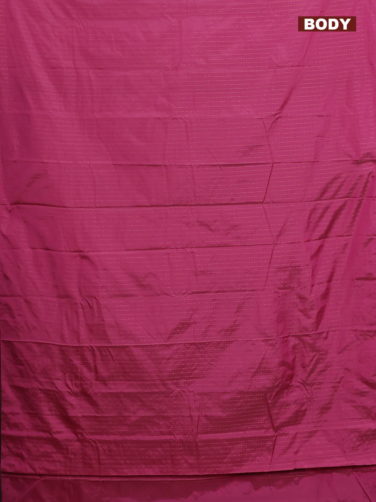 Arani semi silk saree pink with allover copper zari weaves in borderless style - Image 2