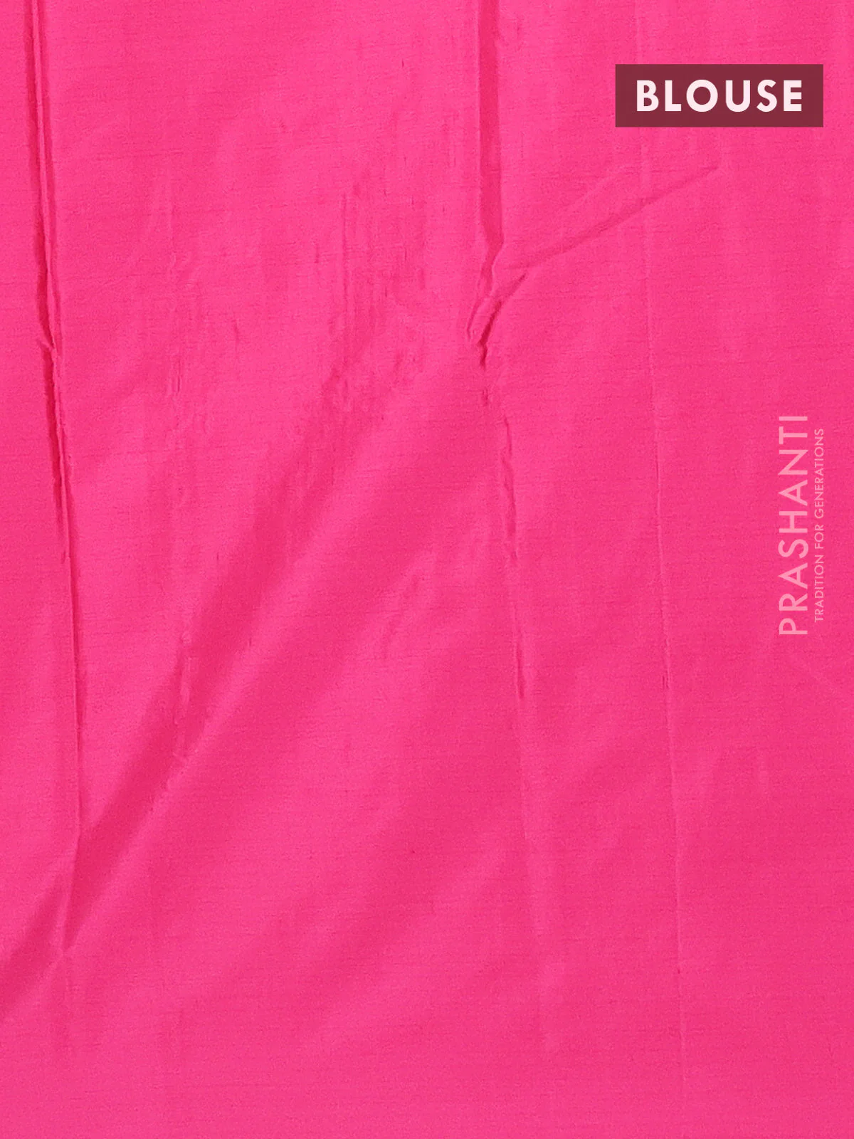 Arani semi silk saree pink with allover silver zari weaves in borderless style - Image 4