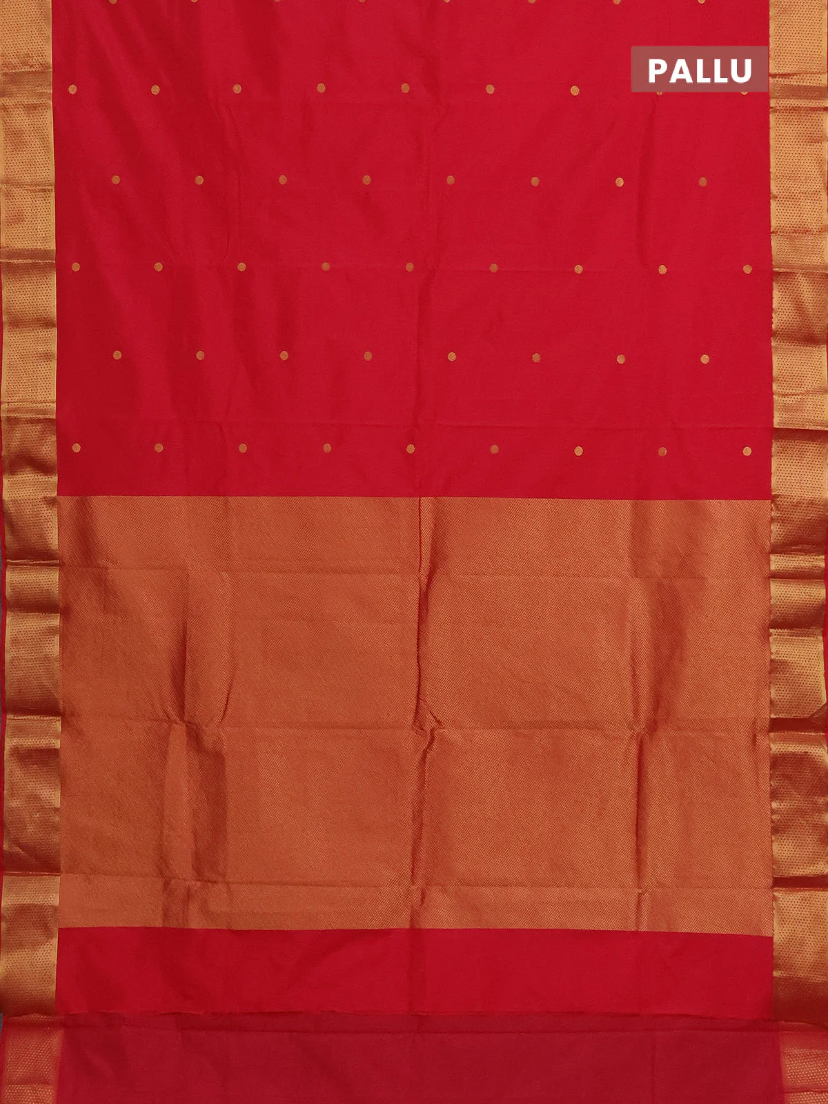 Arani semi silk saree pink with zari woven buttas and zari woven border - Image 3