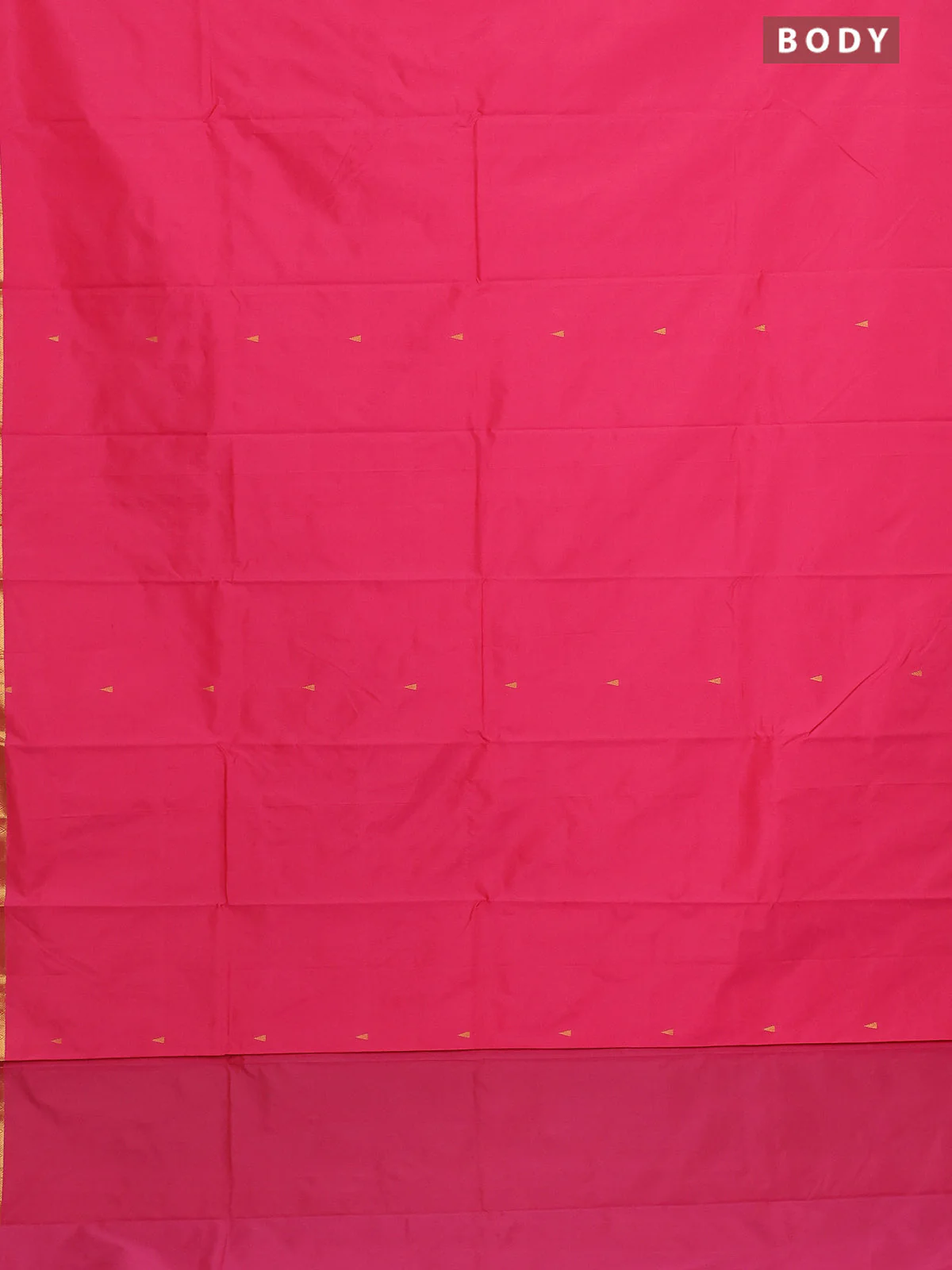 Arani semi silk saree pink with zari woven temple buttas and zari woven border - Image 2