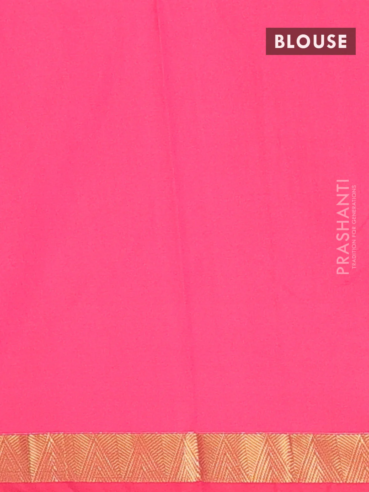 Arani semi silk saree pink with zari woven temple buttas and zari woven border - Image 4