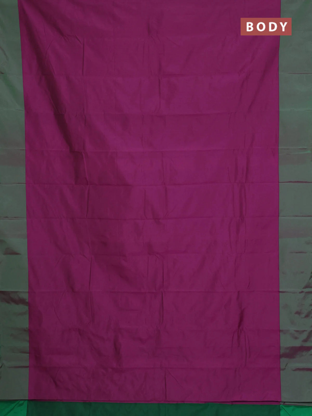 Arani semi silk saree purple and dual shade of green with zari woven buttas and paisley zari woven butta border - Image 2