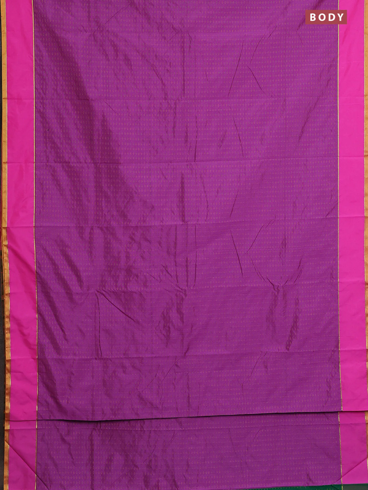 Arani semi silk saree purple and pink with allover thread weaves and rettapet zari woven border` - Image 2