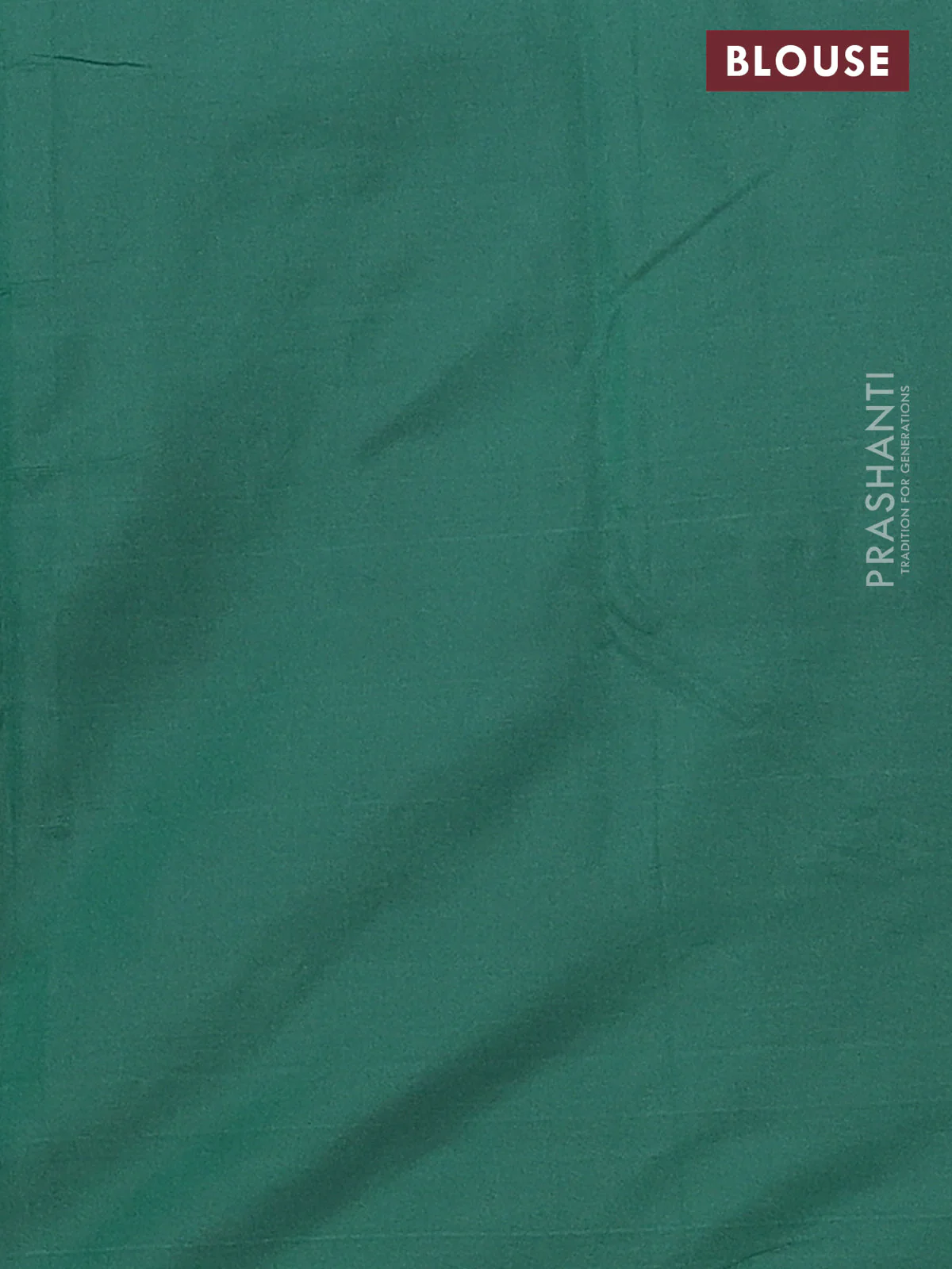 Arani semi silk saree greeen with copper zari woven buttas in borderless style - Image 4