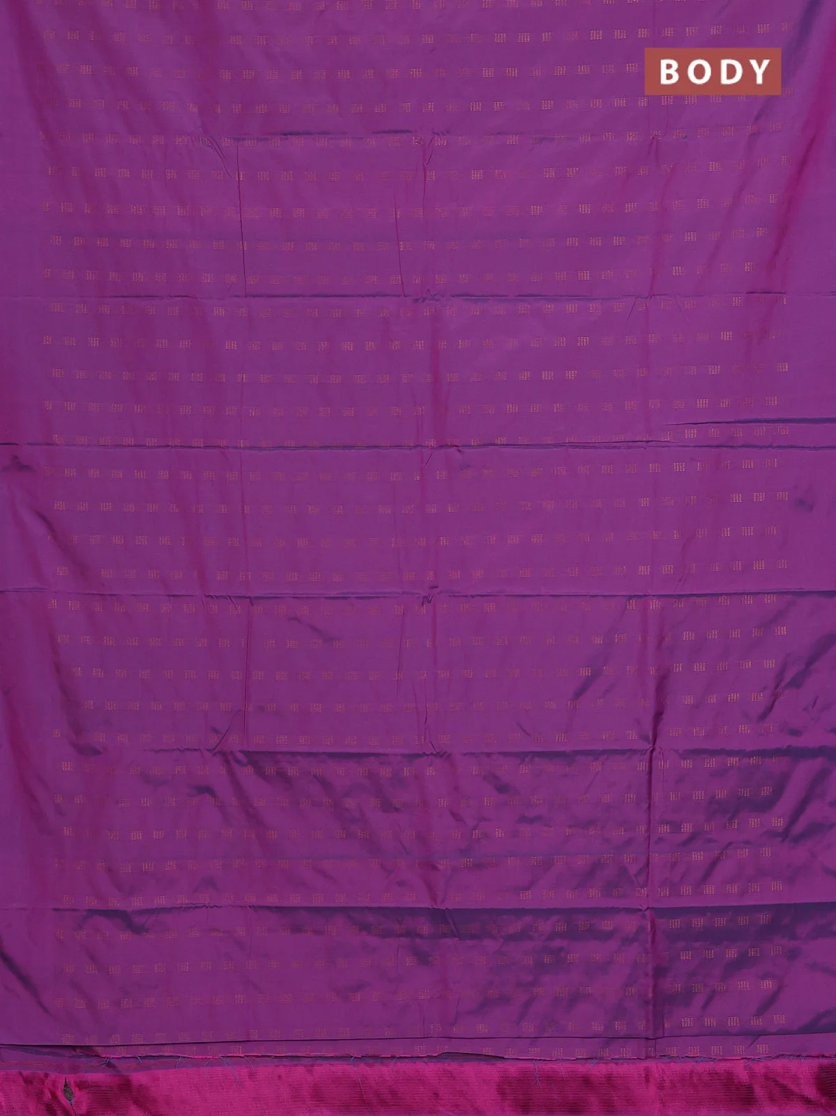 Arani semi silk saree purple with copper zari woven buttas in borderless style - Image 2