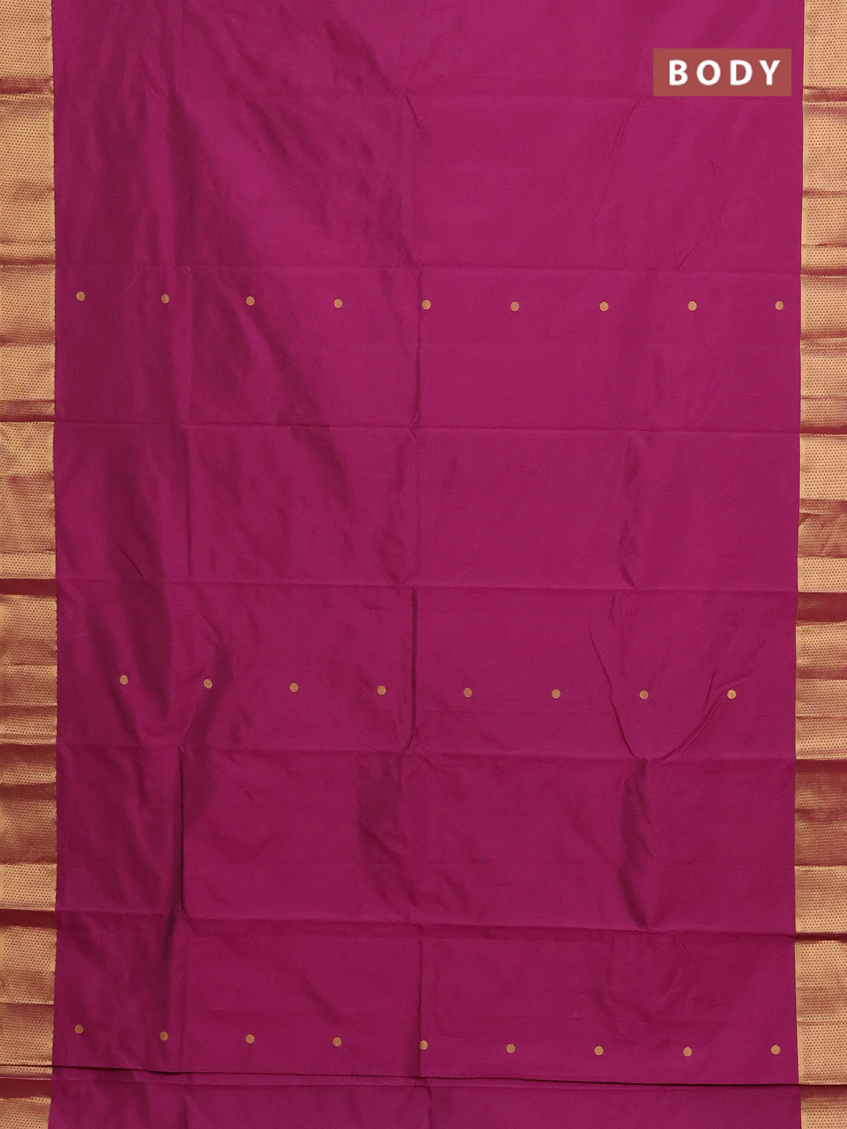 Arani semi silk saree purple with zari woven buttas and zari woven border - Image 2
