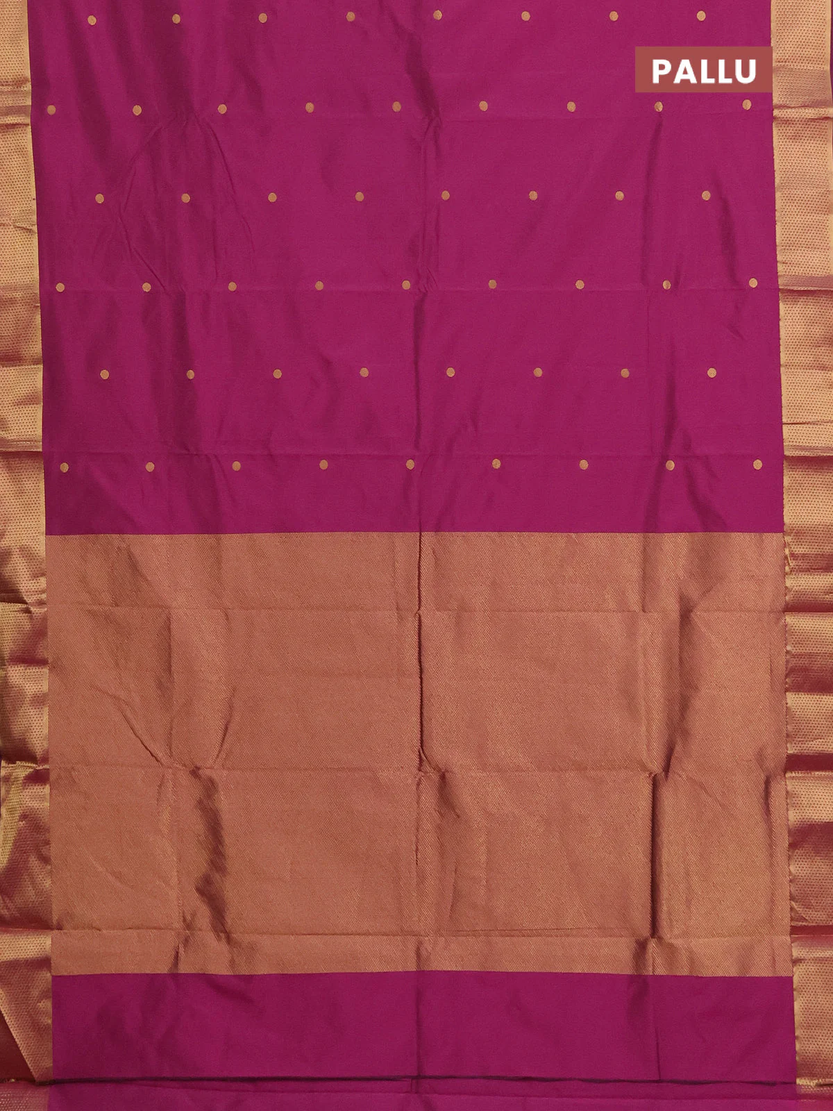 Arani semi silk saree purple with zari woven buttas and zari woven border - Image 3