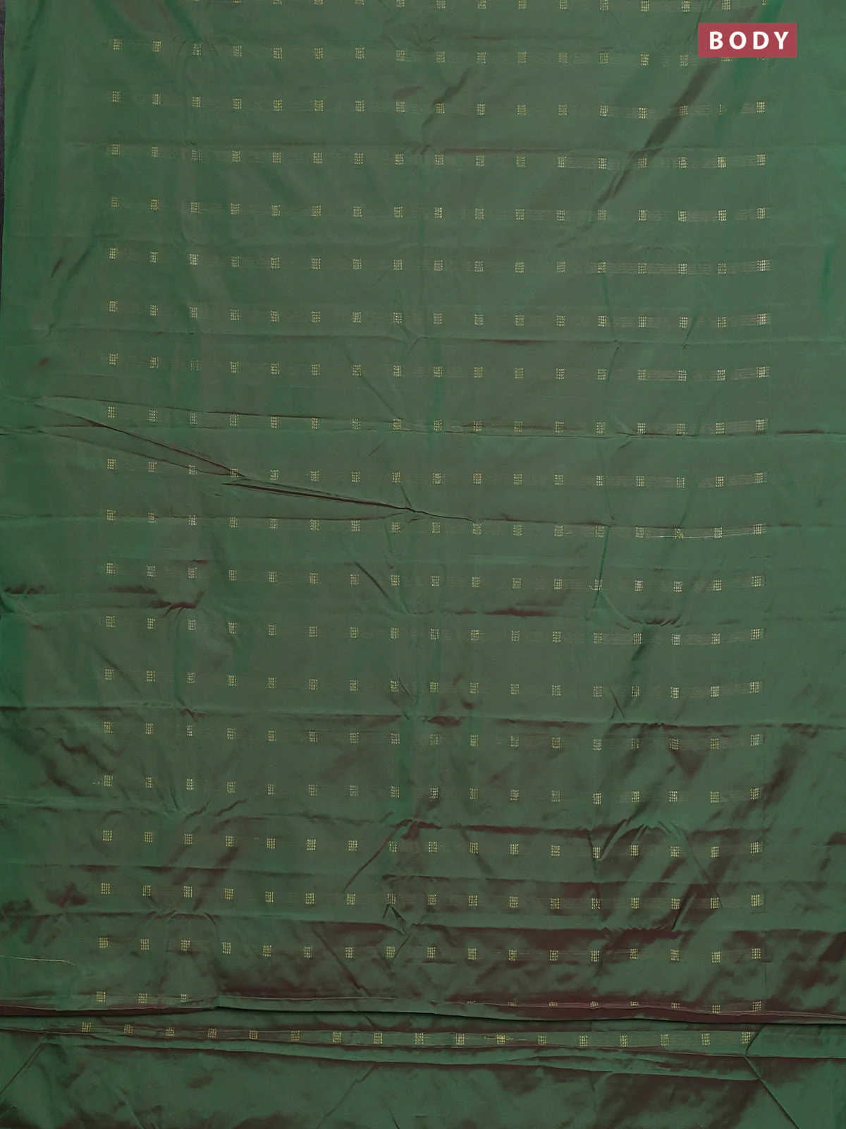 Arani semi silk saree red with zari woven buttas in borderless style - Image 2