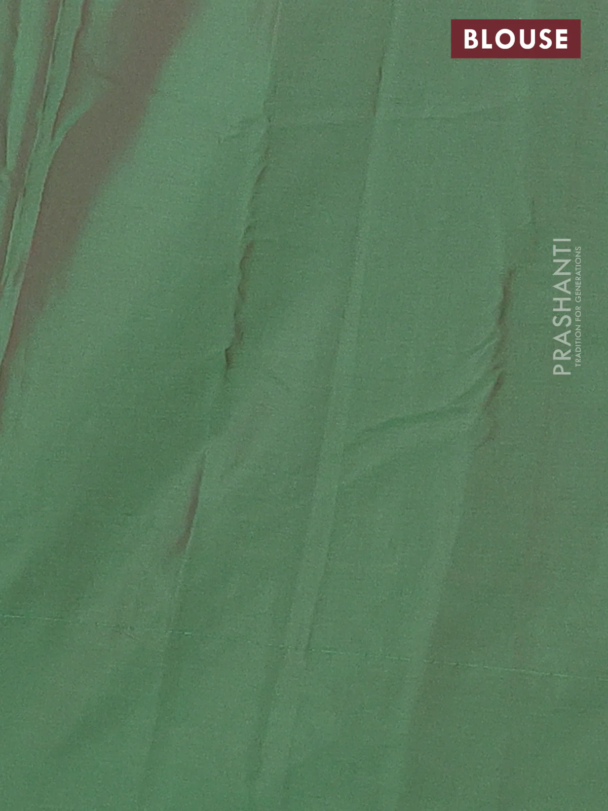 Arani semi silk saree red with zari woven buttas in borderless style - Image 4