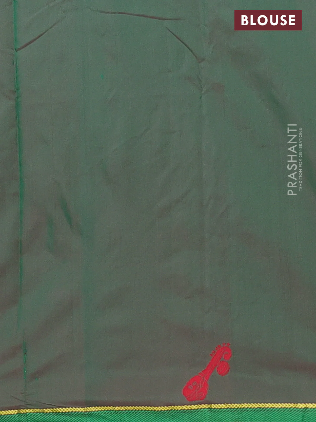 Arani semi silk saree reddish pink and dual shade of green with thread woven buttas and thread woven butta border - Image 4