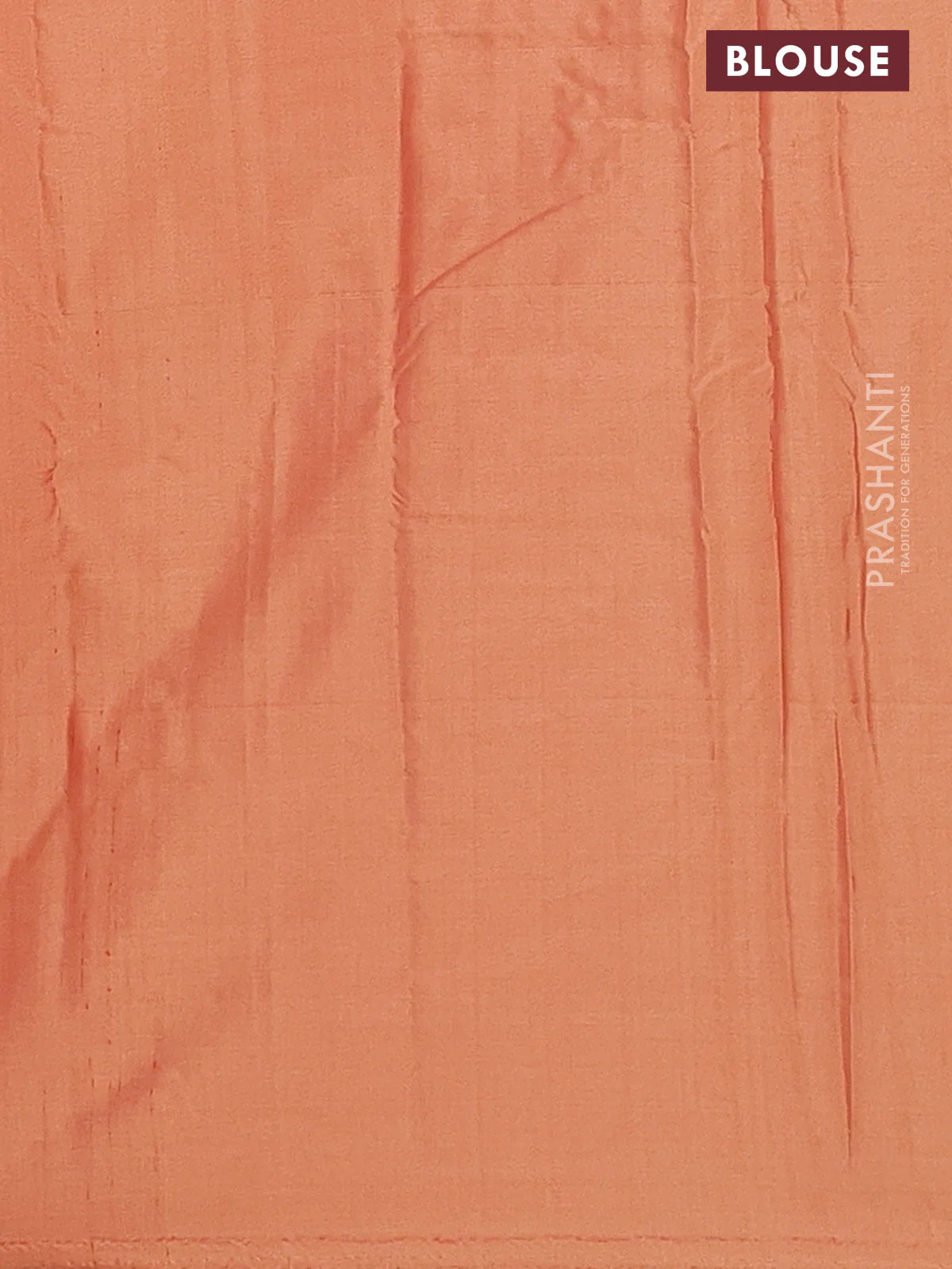 Arani semi silk saree rust shade with allover silver zari weaves in borderless style - Image 4