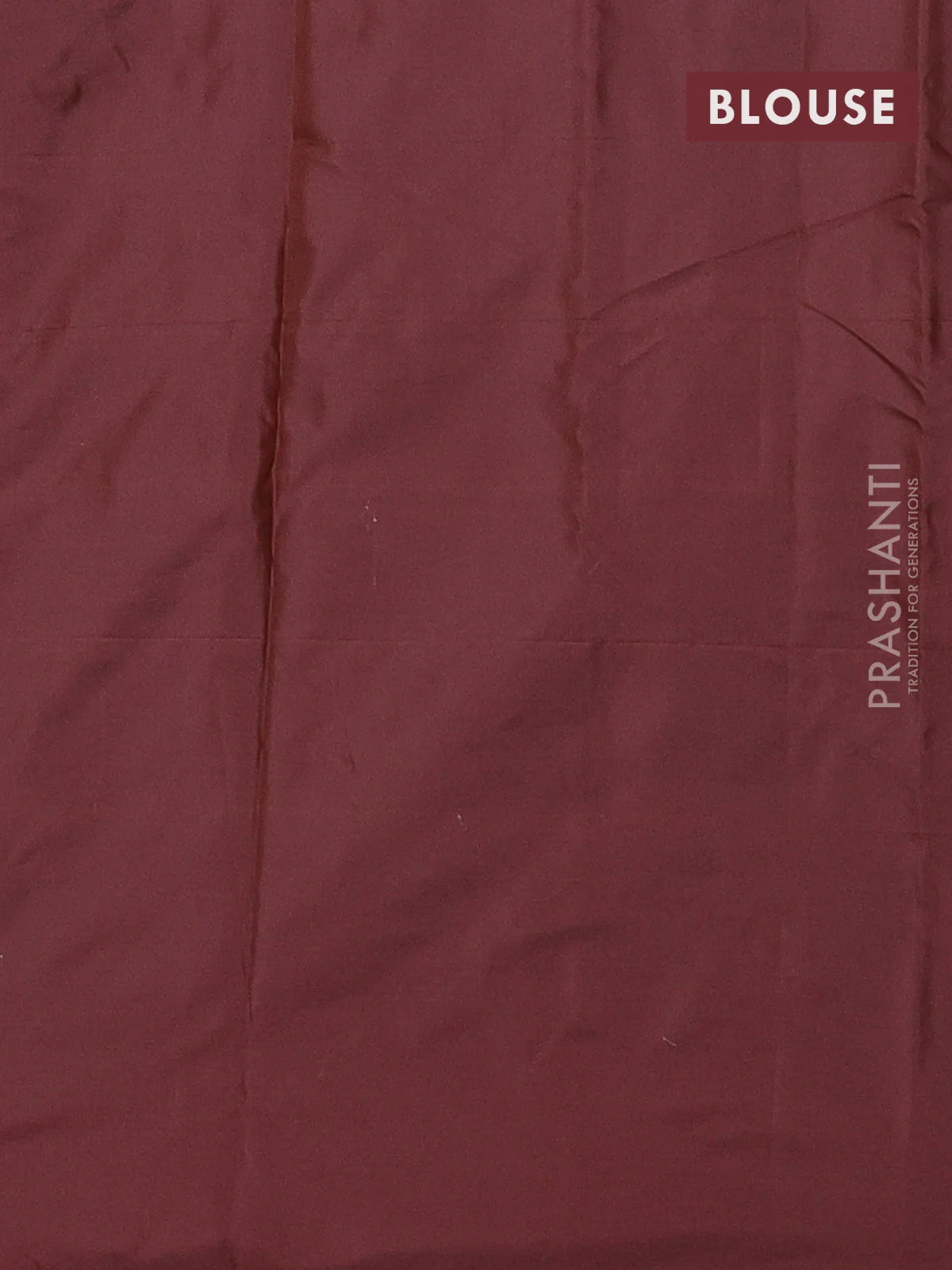Arani semi silk saree rustic brown with silver zari woven buttas in borderless style - Image 4