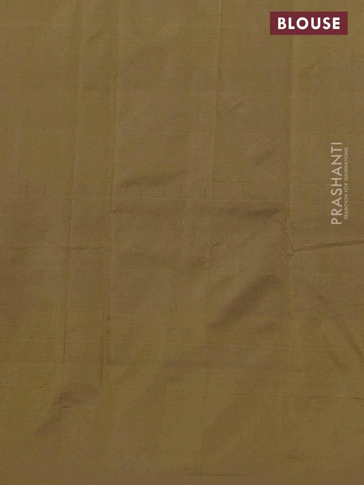 Arani semi silk saree sap green with copper zari woven buttas in borderless style - Image 4