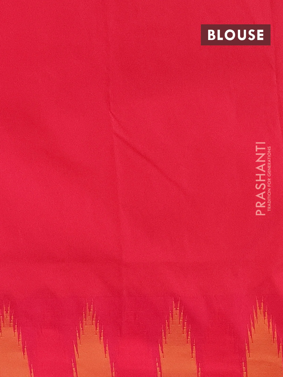 Arani semi silk saree teal blue and dual shade of bluish pink with plain body and temple design border - Image 4