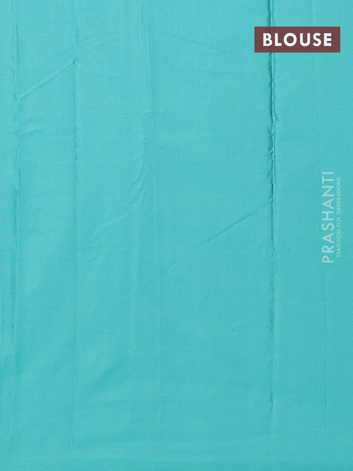 Arani semi silk saree teal green with allover silver zari weaves in borderless style - Image 4