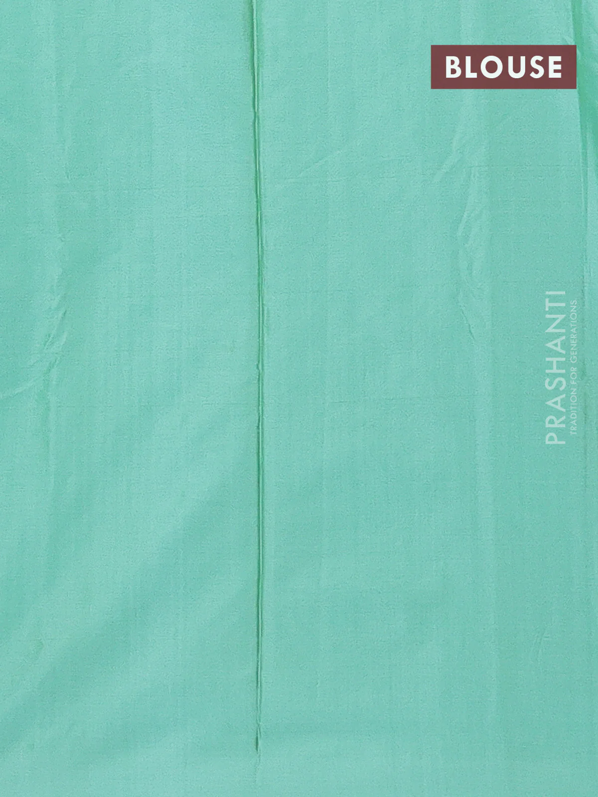 Arani semi silk saree teal green with allover zari weaves in borderless style - Image 4