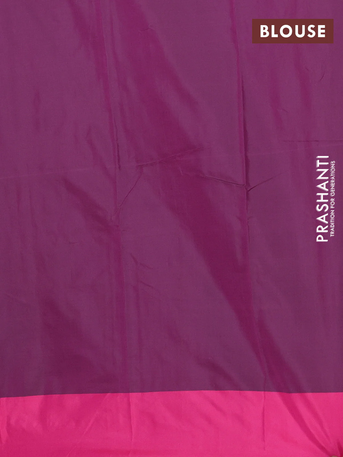 Arani semi silk saree wine shade and pink with allover copper zari checked pattern and copper zari woven simple border - Image 4