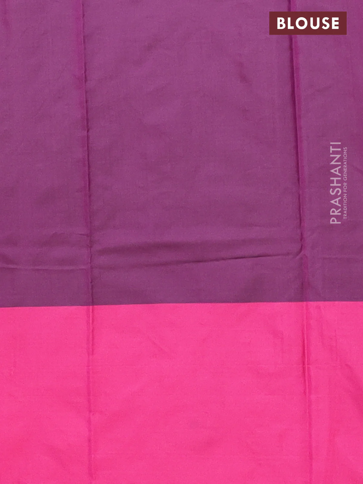 Arani semi silk saree wine shade and pink with allover copper zari weaves and zari checked border - Image 4
