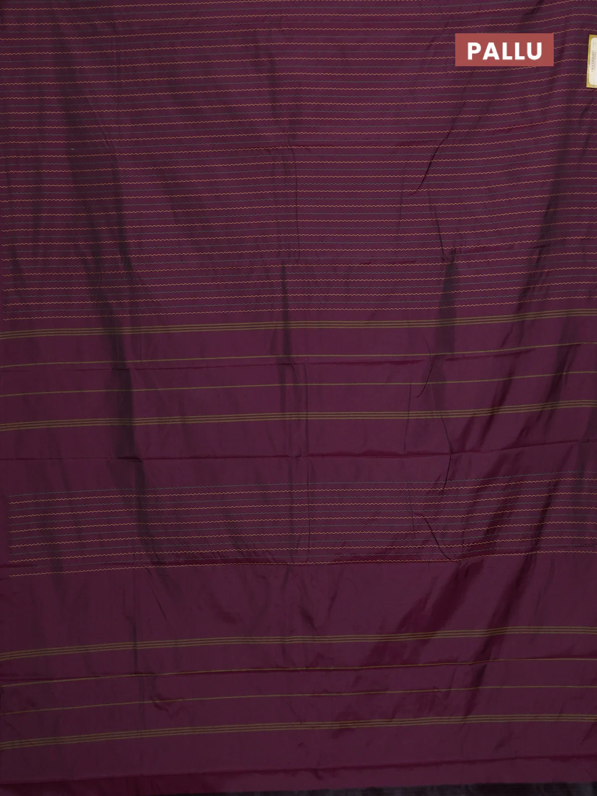 Arani semi silk saree wine shade with allover thread weaves in borderless style - Image 3
