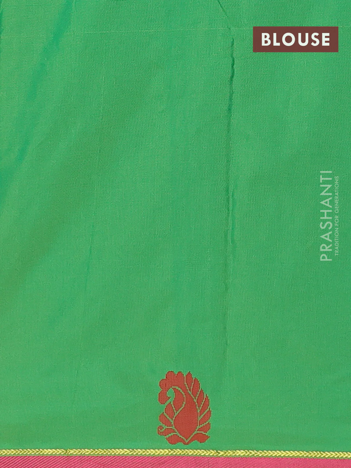 Arani semi silk saree yellow with thread woven buttas and thread woven butta border - Image 4