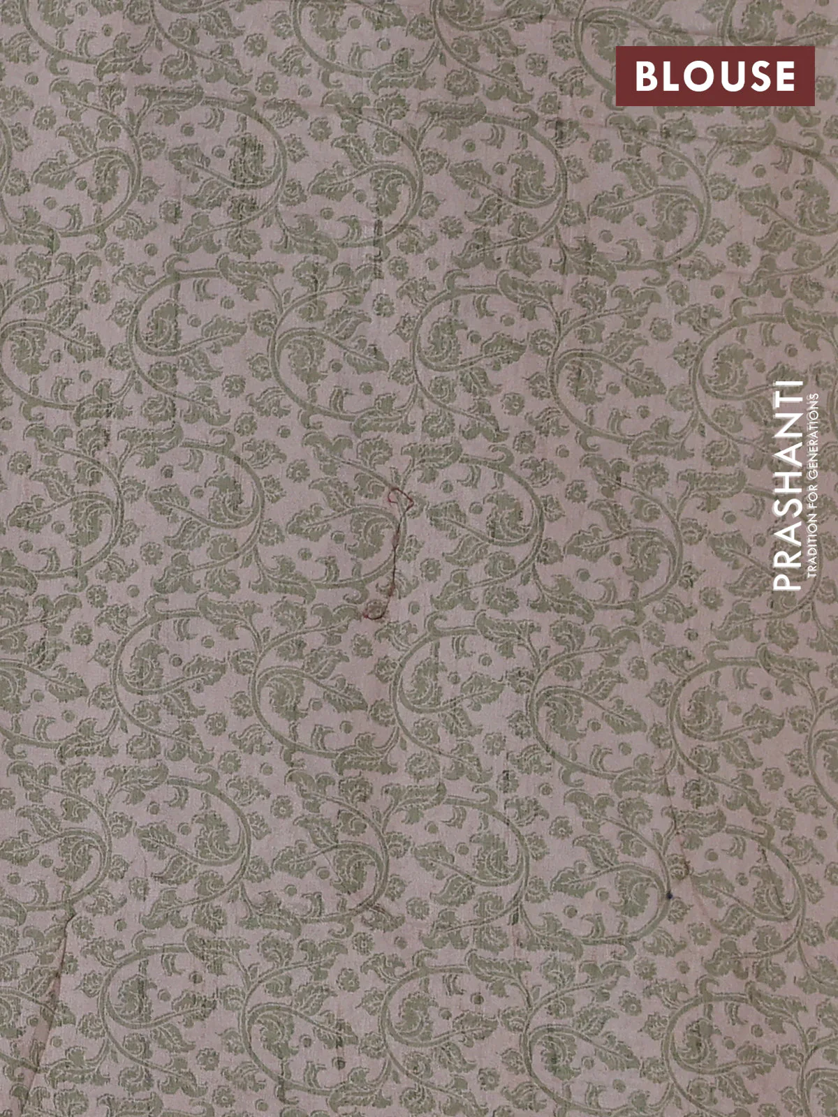 Art linen saree pastel green and beige with plain body and kalamkari printed pallu - Image 3