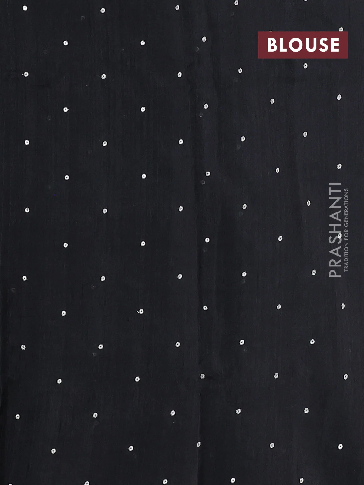Art tussar saree black with embroidery work and floral embroidery border - Image 3