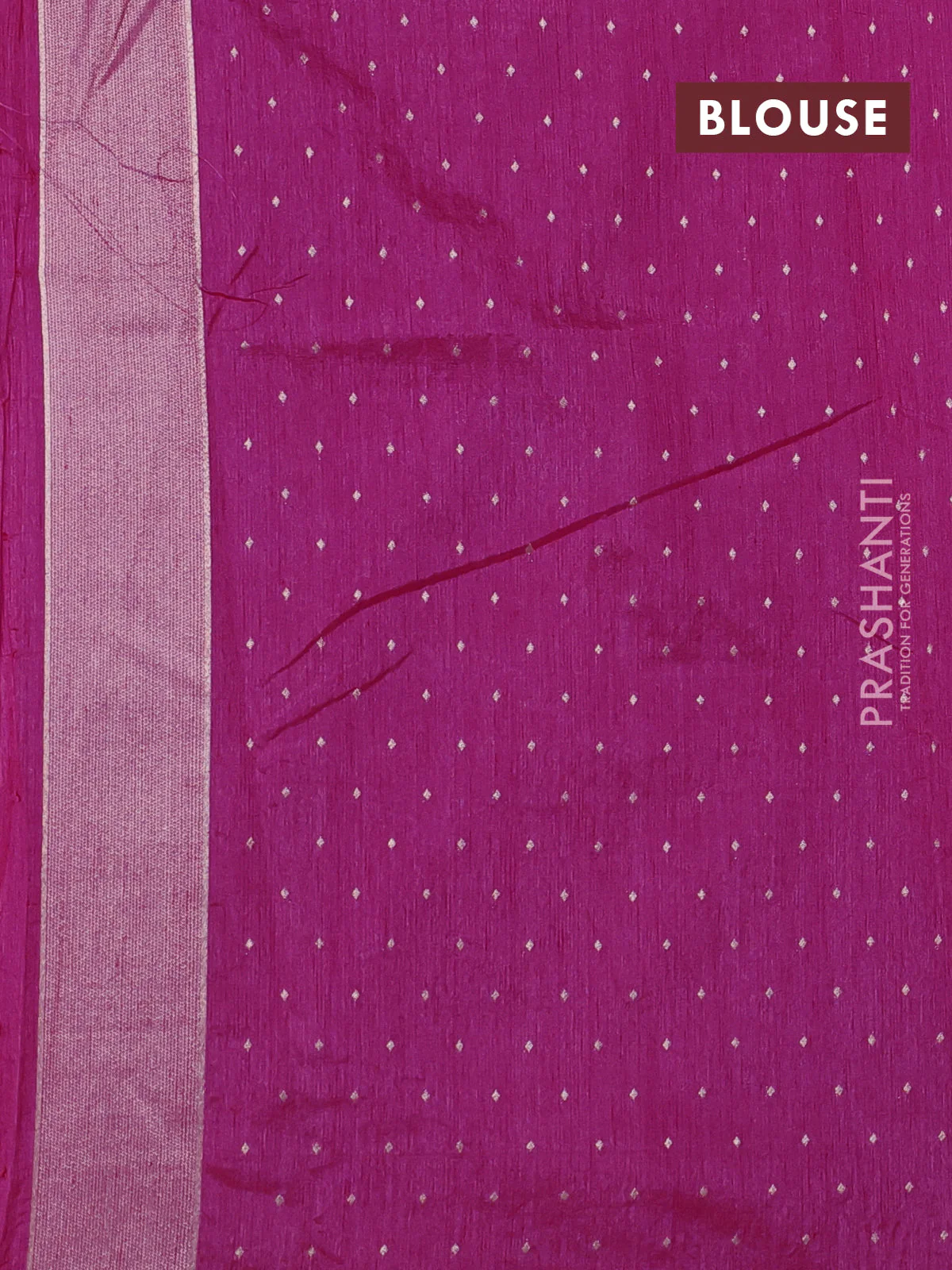 Art tussar saree light pink with allover zari woven butta weaves and jamdhani style border - Image 3
