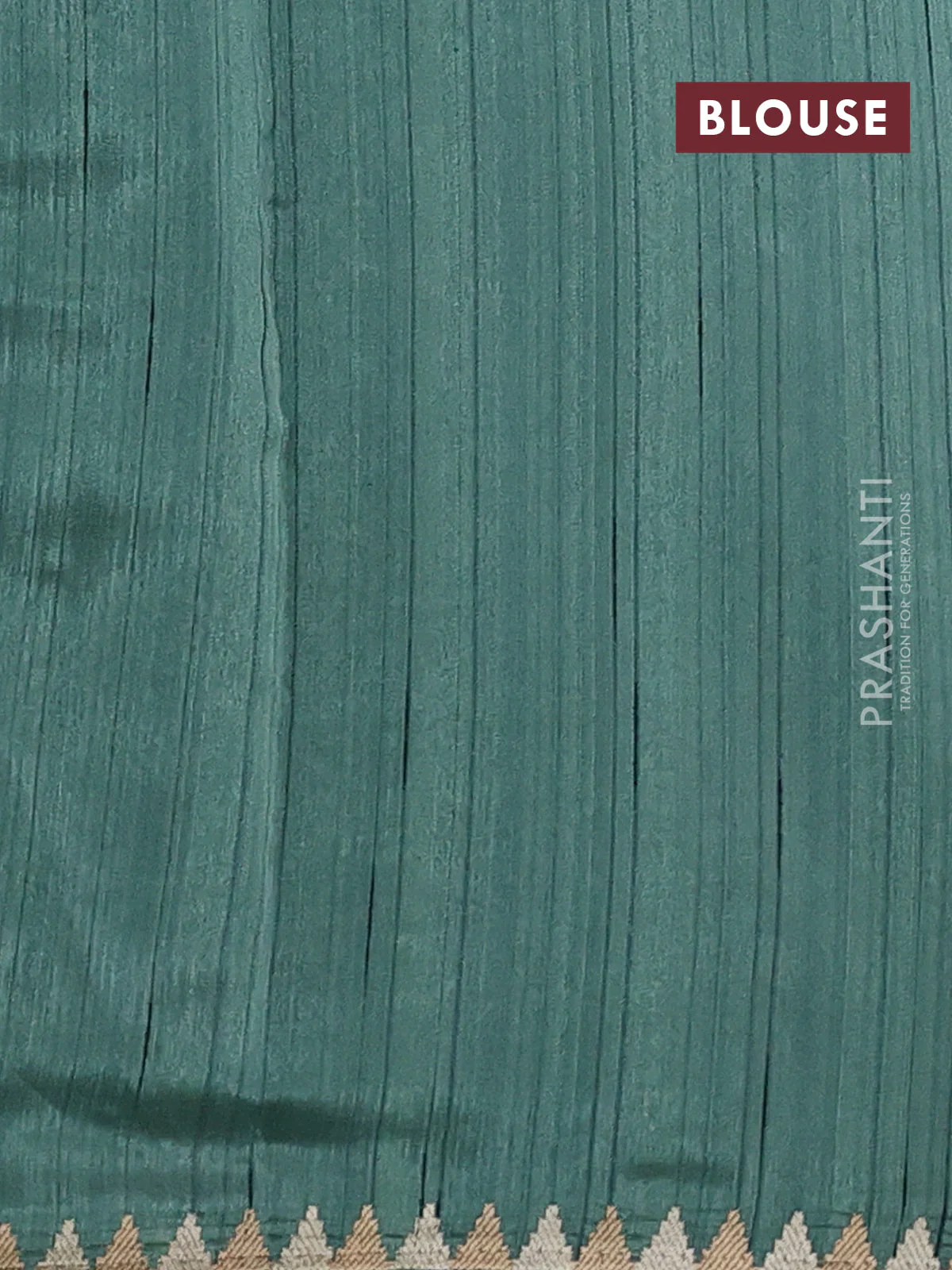 Art tussar saree pastel green with embroidery work and embroidery work border - Image 3