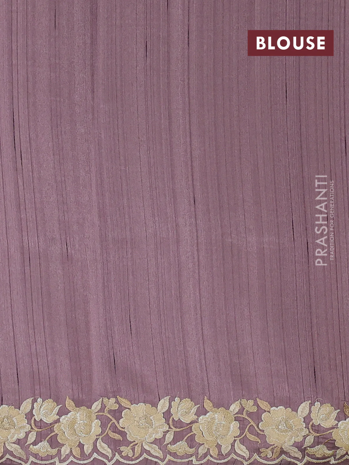 Art tussar saree pastel pink with embroidery work and floral embroidery border - Image 3