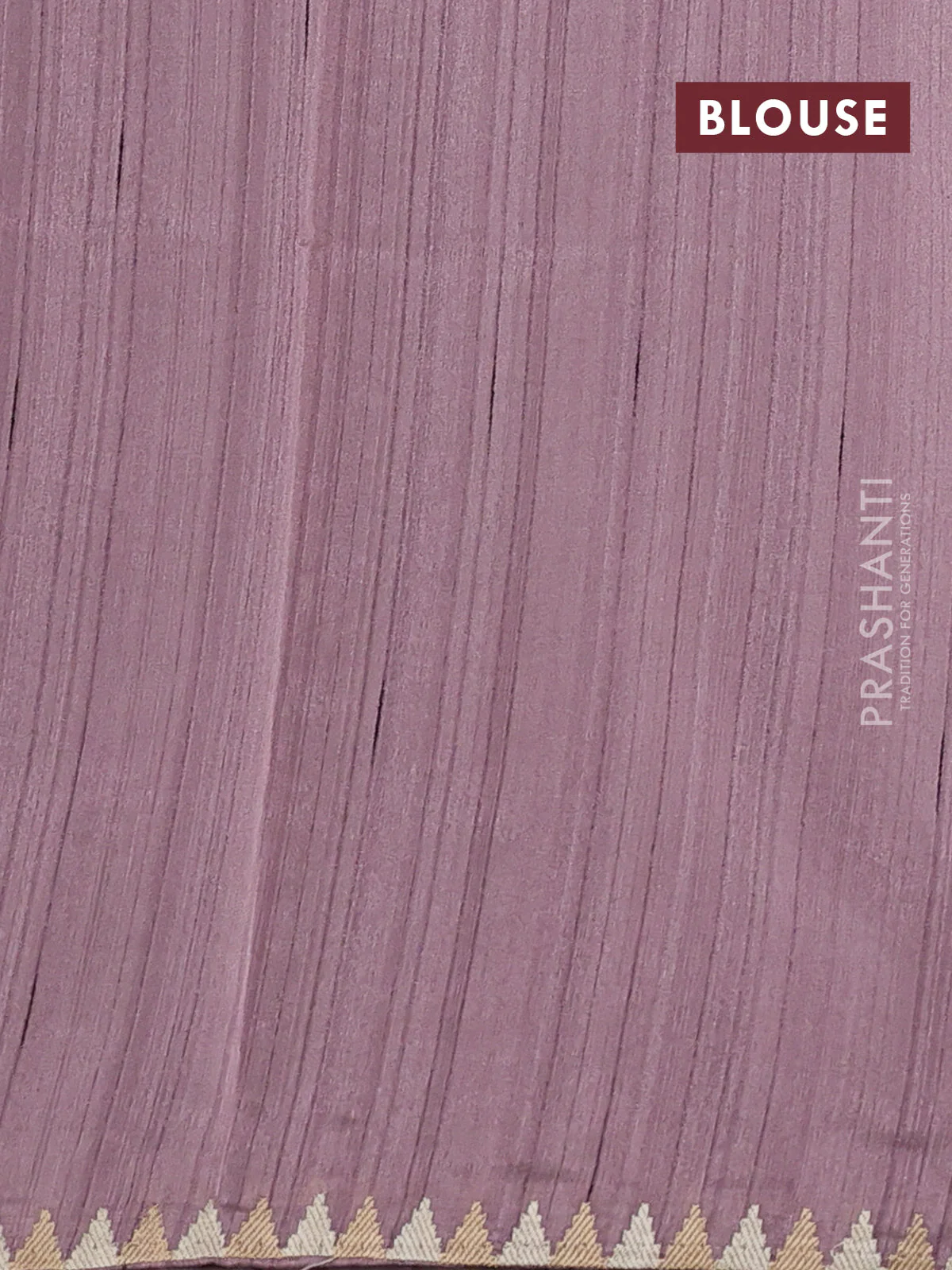 Art tussar saree pastel purple with embroidery work and embroidery work border - Image 3