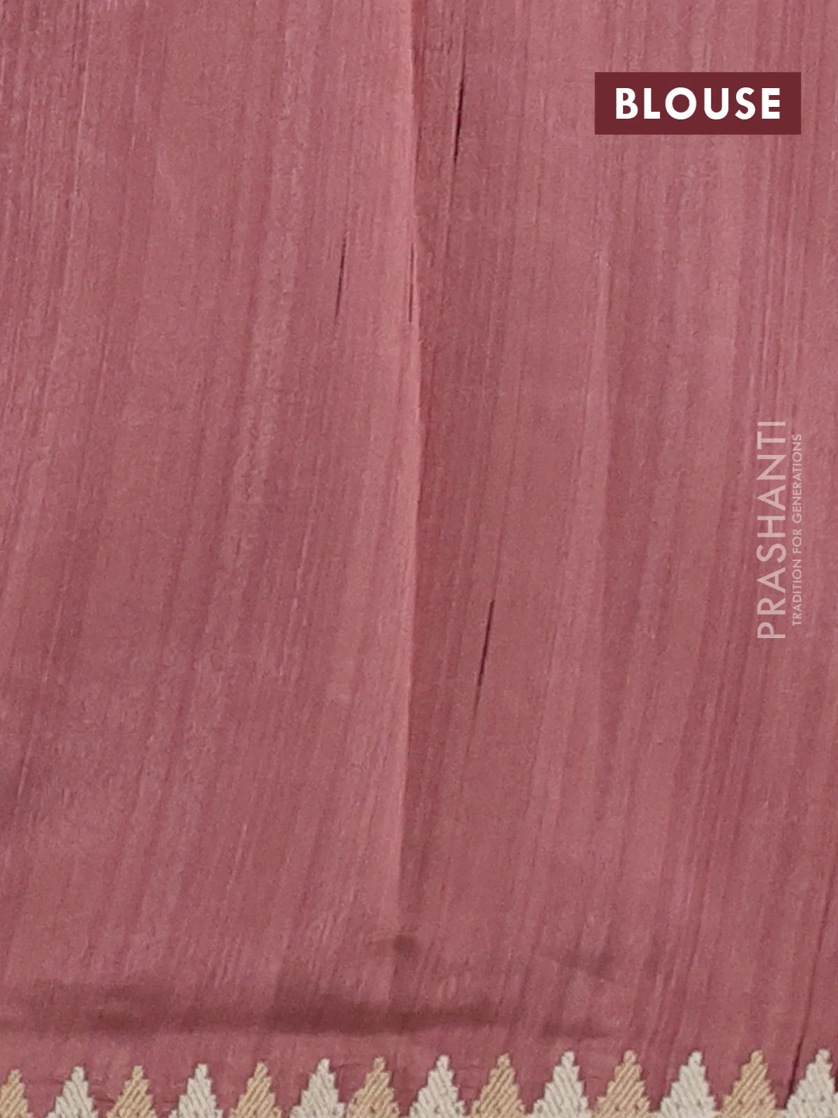 Art tussar saree peach shade with embroidery work and embroidery work border - Image 3