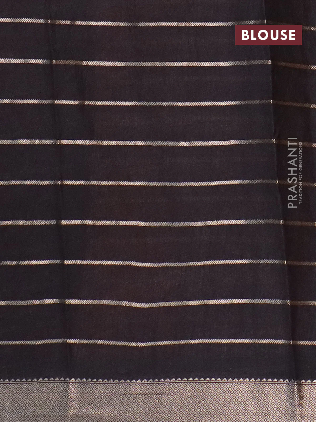 Assam partly silk saree maroon and black with digital prints & zari weaves and zari woven border - Image 4