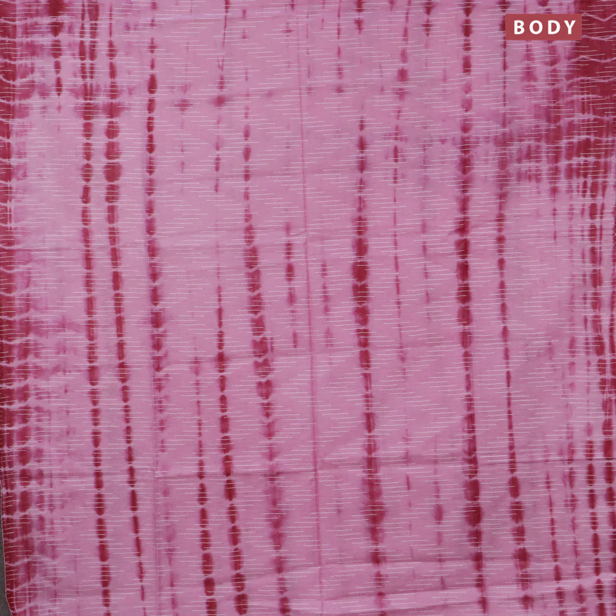 Bamboo saree light pink and maroon with allover tie and dye & thread weaves and sequin work pallu - Image 2
