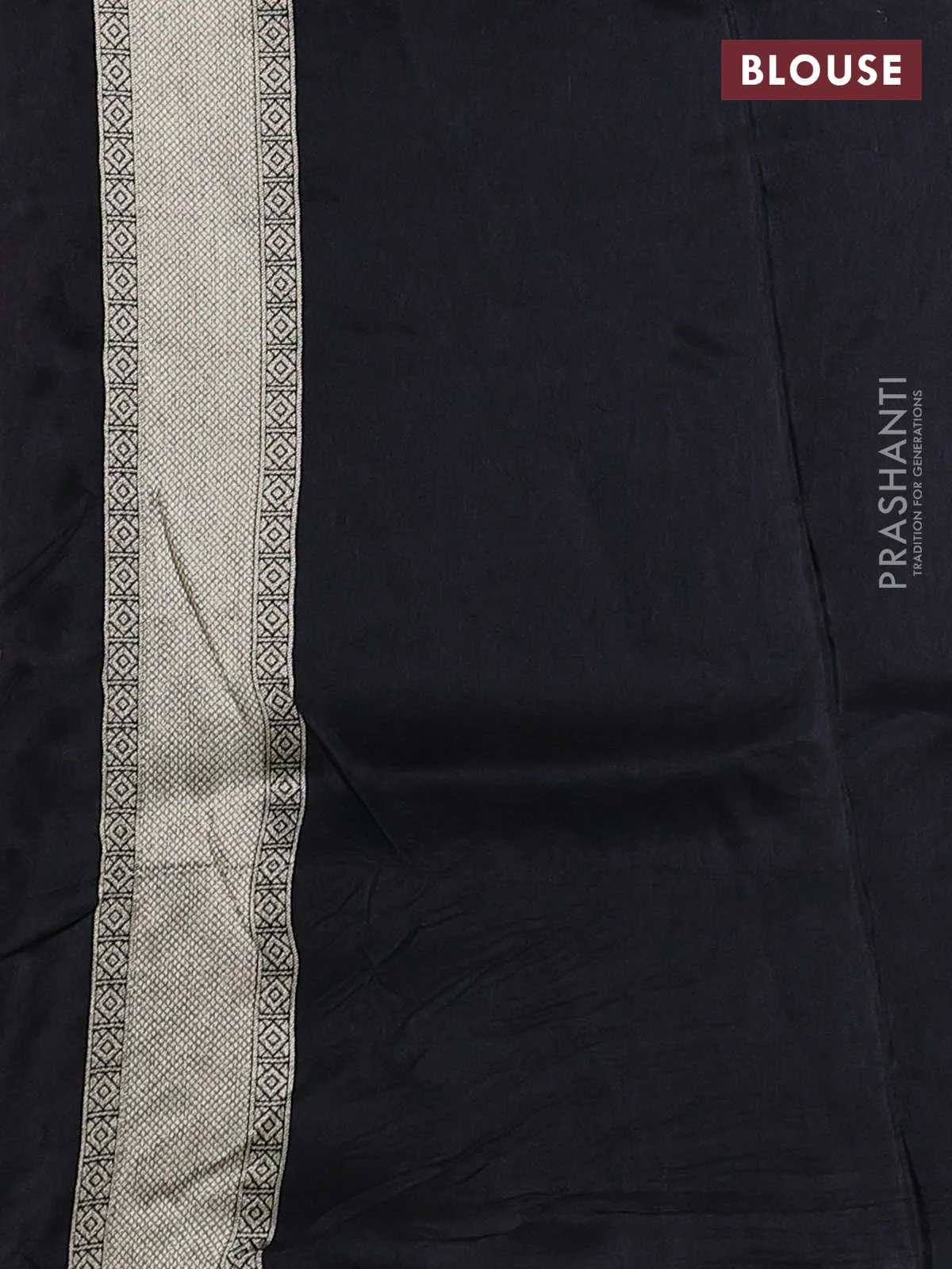 Banarasi art silk saree black with allover floral zari woven brocade weaves and zari woven border - Image 4